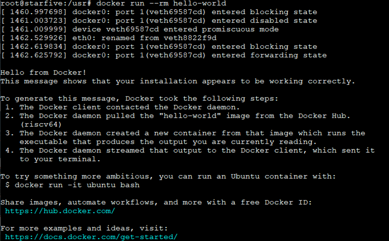 Hello World from Docker